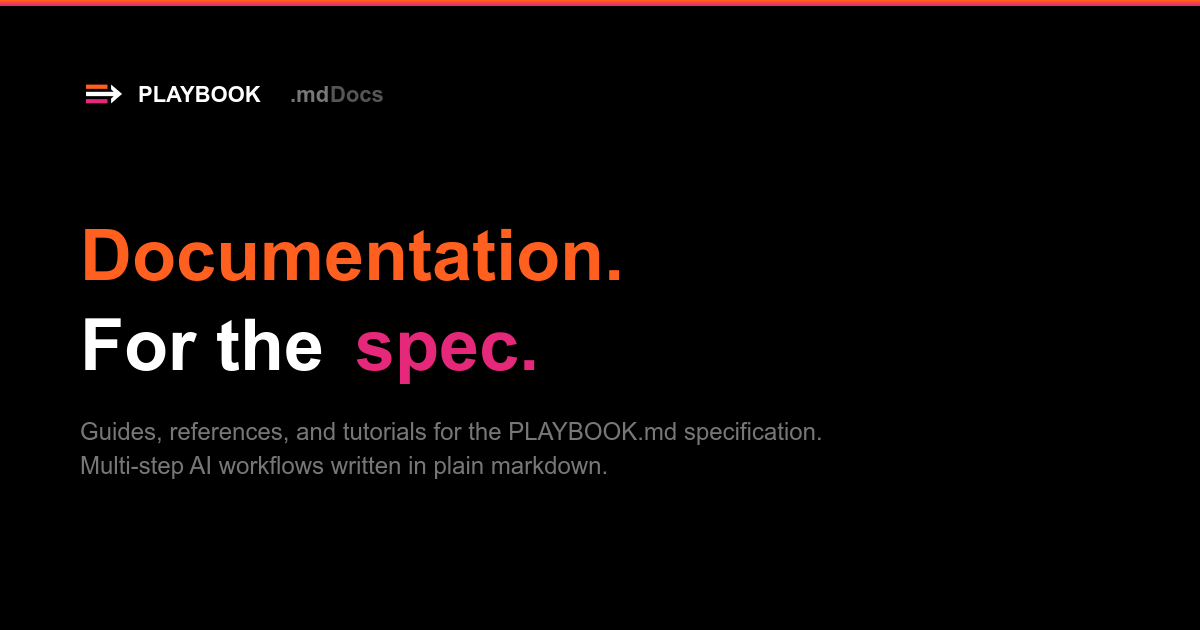 Introduction | PLAYBOOK.md Docs